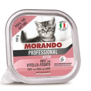 שימורים לחתול,Morando Professional, פטה עגלכבד לגורים 100 גר'