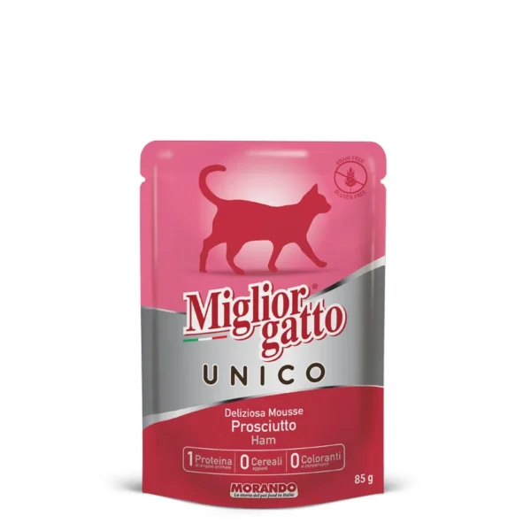 שימורים לחתול,Morando UNICO, בטעם חזיר 85 גר'