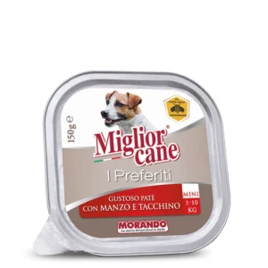 שימורים לכלב מגזע קטן,I Preferiti, פטה בטעם בקר הודו, 150 גר'