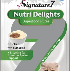 שלוקים SIGNATURE 7 לחתול בטעם עוף וזרעי פשתן