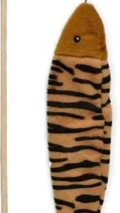 חכה לחתול עץ עם דג