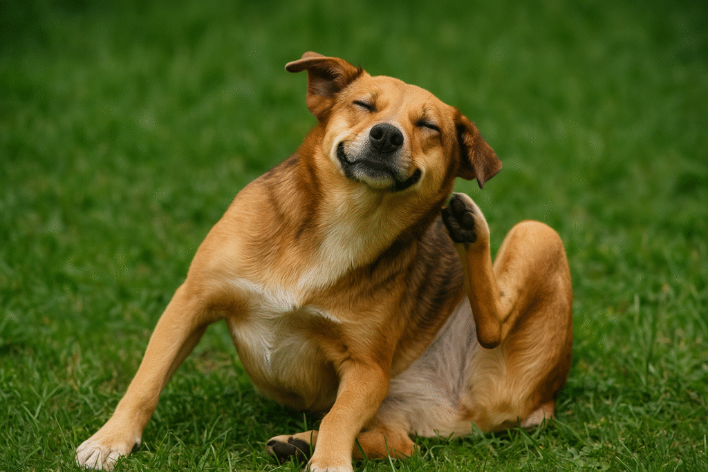 למה הכלב מתגרד בלי סוף ?
