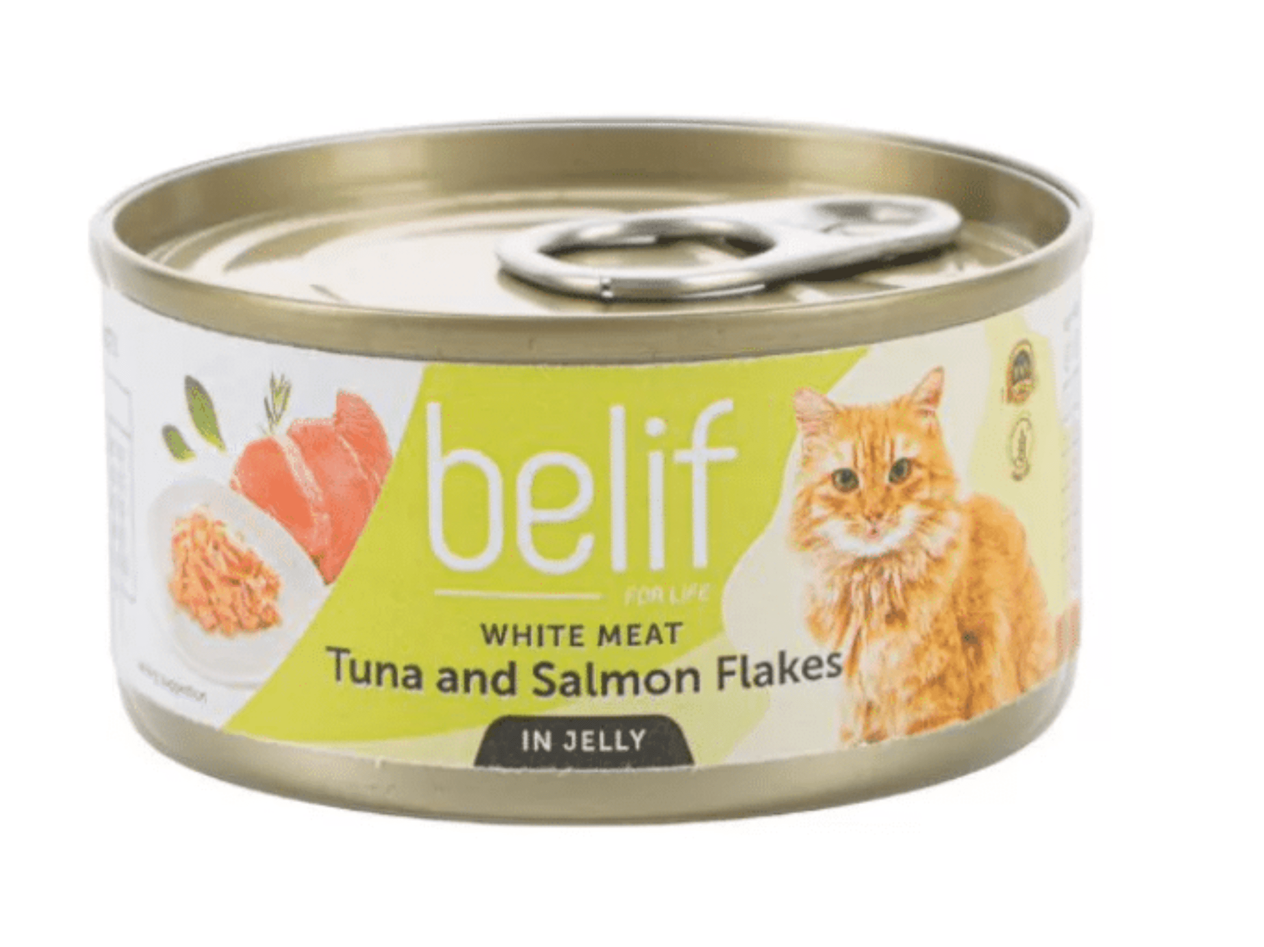 belif מעדן לחתול טונה וסלמון בג'לי, 80 גרם