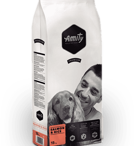 אמיתי כלב סלמון ואורז בוגרים פרימיום 15 ק"ג