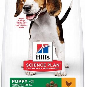 הילס כלב עוף גור גזע בינוני 14 ק"ג