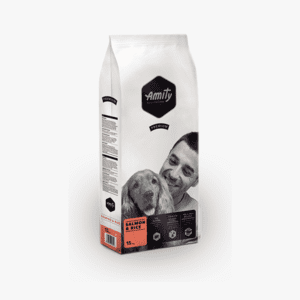 אמיתי כלב סלמון ואורז בוגרים פרימיום 15 ק"ג