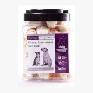 איי דוג צנצנת עצם קשר לבנה בציפוי ברווז 400 גרם