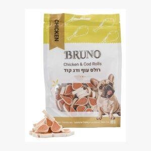 ברונו חטיף רולס עוף ודג קוד 80 גר' לכלב