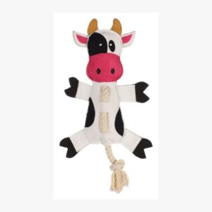 בובת פרה עם חבל לכלבים