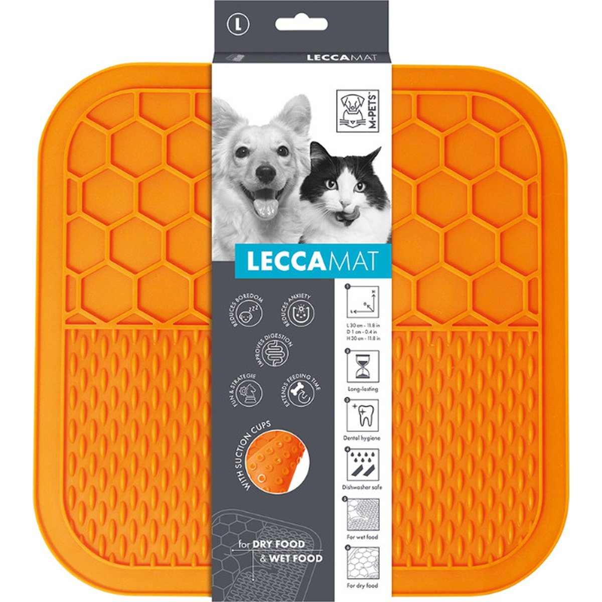 קנייה של אונליין – ב-מארלי מזון וציוד לחיות מחמד אמפט משטח ליקוק כתום לחתול וכלב 30 ס"מ
