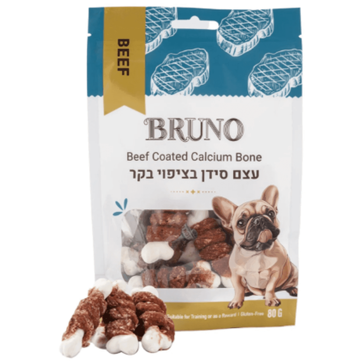חטיף ברונו עצם סידן בציפוי בקר