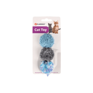 מארז 3 כדורי צמר לחתול פלמינגו