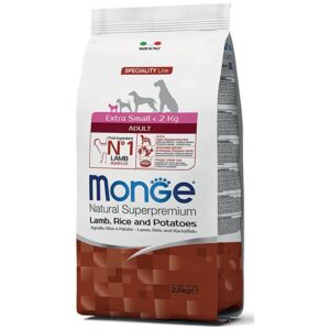 מונג כלב כבש ואורז אקסטרה סמול 2.5 ק"ג