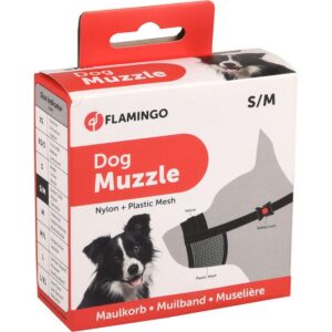 מחסום פה לכלבים סקוטצ' רשת טדי S/M פלמינגו