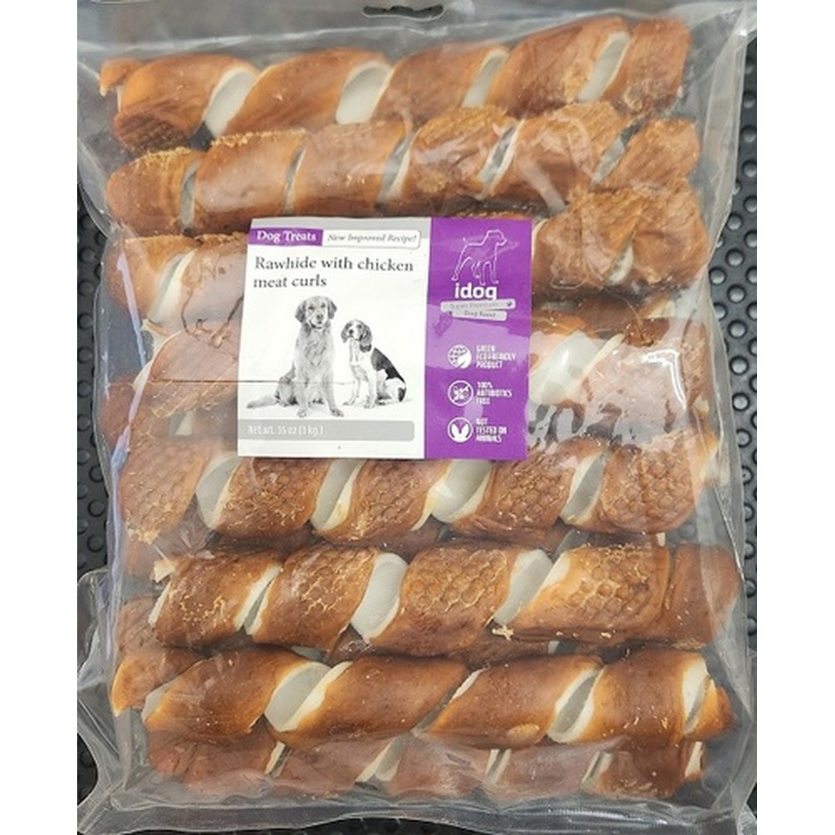 קנייה של אונליין – ב-מארלי מזון וציוד לחיות מחמד ספירלה עוף 20 ס"מ מארז 1 ק"ג איידוג