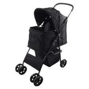 עגלה לכלבים שחורה פלמינגו