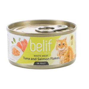 שימור בליף טונה וסלמון בג'לי לחתול בוגר 80 גרם