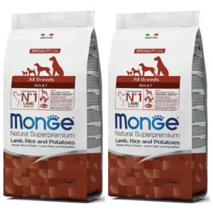 2 שקי מונג' כבש לכלב בוגר 12 ק"ג