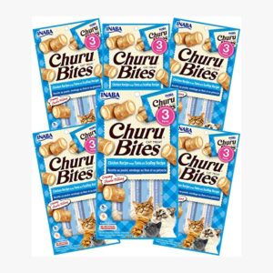 חטיף אינאבה בייטס לחתול עוף עם טונה וצדפות 30 גרם