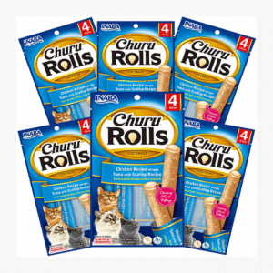 חטיף אינאבה רול לחתול עוף עם טונה וצדפות 40 גרם