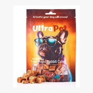חטיף לכלב אולטרה פט קוביות ארנב 80 גרם