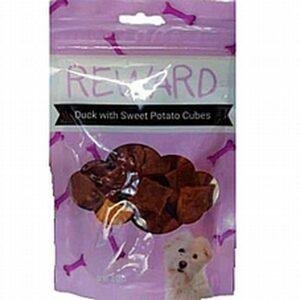 חטיף ריוורד לכלב קוביות ברווז ובטטה 100 גרם