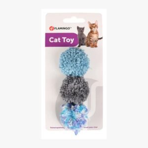 מארז 3 כדורי צמר לחתול פלמינגו