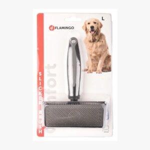 מברשת סליקר לכלב מידה L פלמינגו