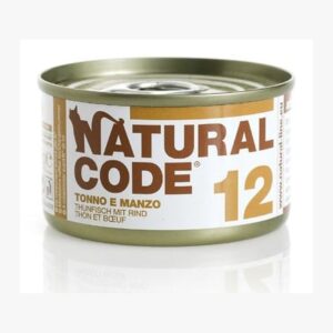 נטורל קוד 12 טונה ובקר לחתול 85 גרם