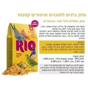 ריו מזון ביצים לתוכונים ולציפורים קטנות, 250 גרם M