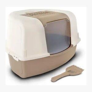 שירותים פינתיים לחתול עם פתח עליון