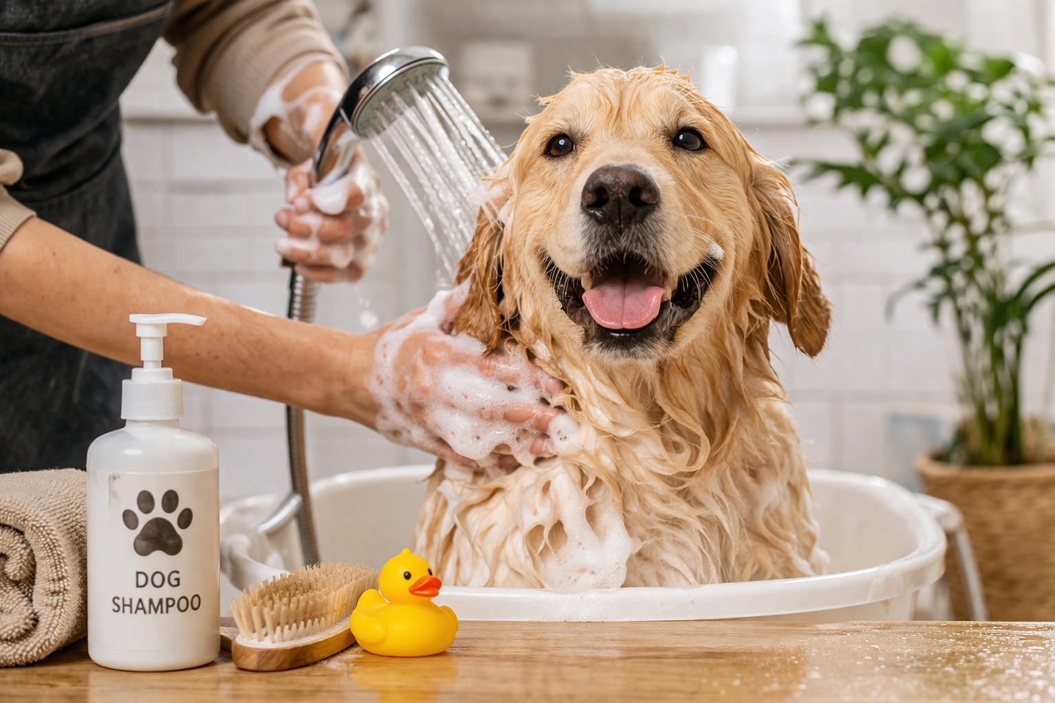 איך לקלח כלב בבית עם שמפו לכלבים – מדריך רחצה נכון